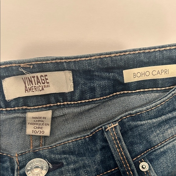 Vintage America Embroidered Blue Jeans with Tassels - Picture 6 of 6